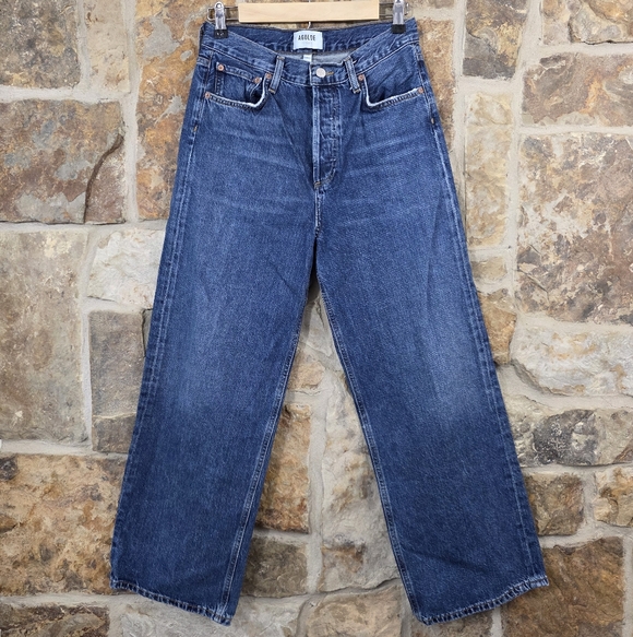 Agolde Ren In Control High Rise Wide Leg Denim Jeans A9191-1604 - Picture 3 of 15